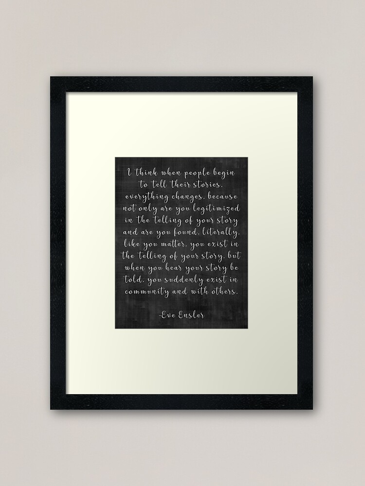 Tell Your Story Framed Art Print By Emmyanastasia Redbubble