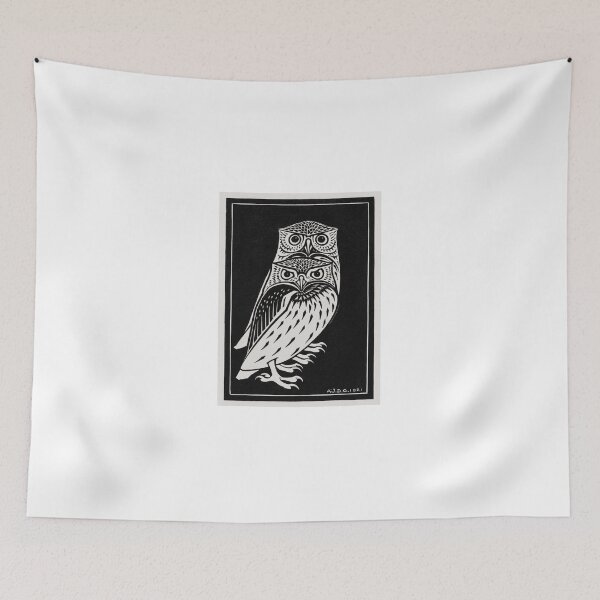Item preview, Two owls (1921) designed and sold by Art & Painting.