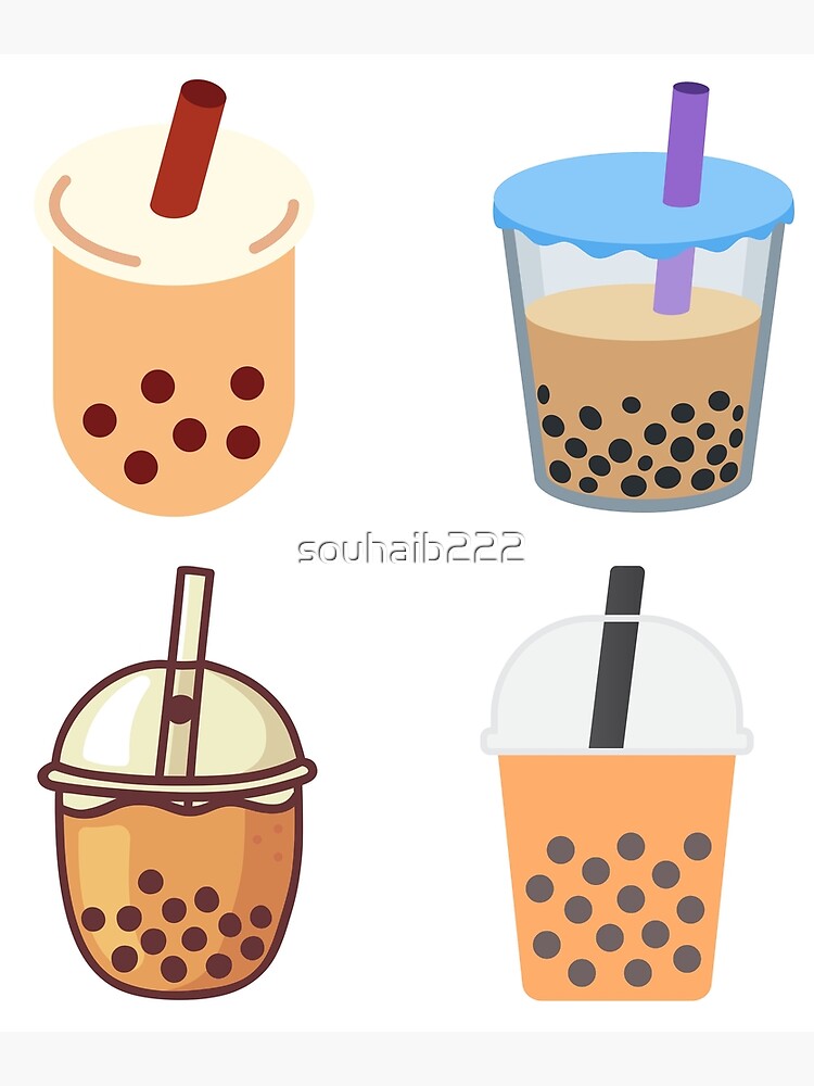 Boba Milk Tea in a cup! Poster for Sale by G-Emanuel