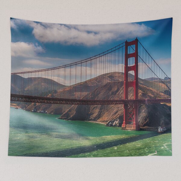 Item preview, Golden Gate Bridge San Francisco SF California Helicopter View designed and sold by Piper-Deals.