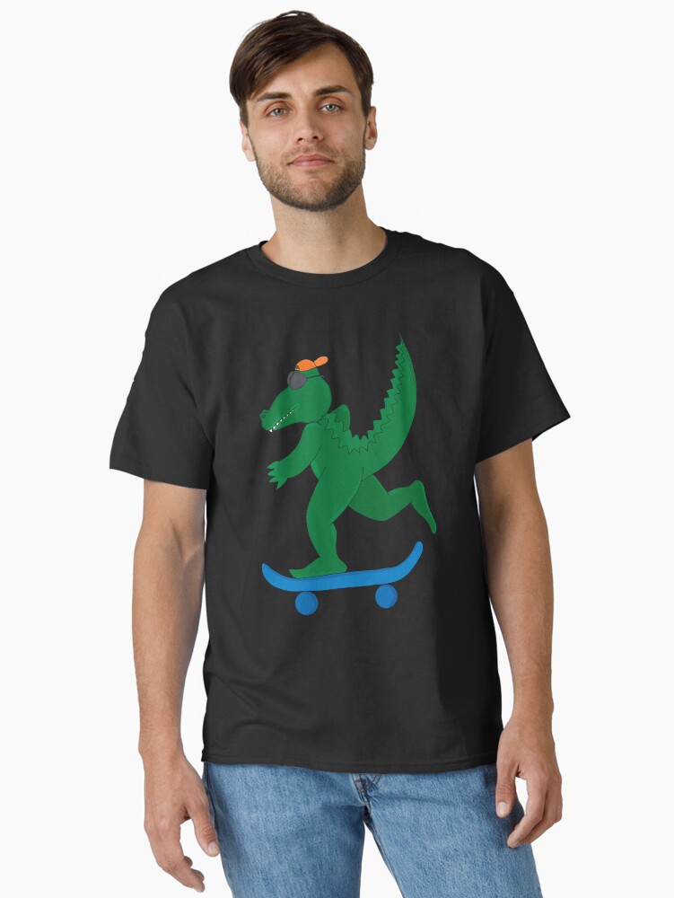 Thumbnail 1 of 7, Classic T-Shirt, Skater Crocodile designed and sold by diegovcarvalho.