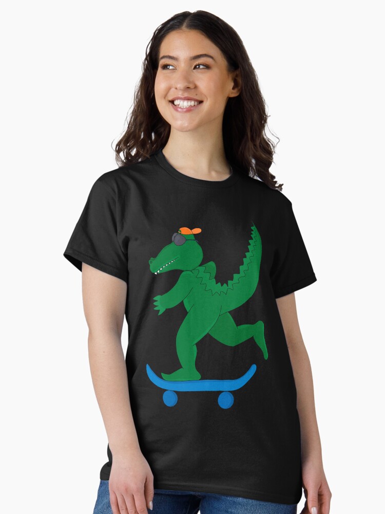 Thumbnail 2 of 7, Classic T-Shirt, Skater Crocodile designed and sold by diegovcarvalho.