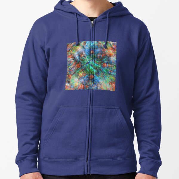 Mermaid #DeepDream Zipped Hoodie