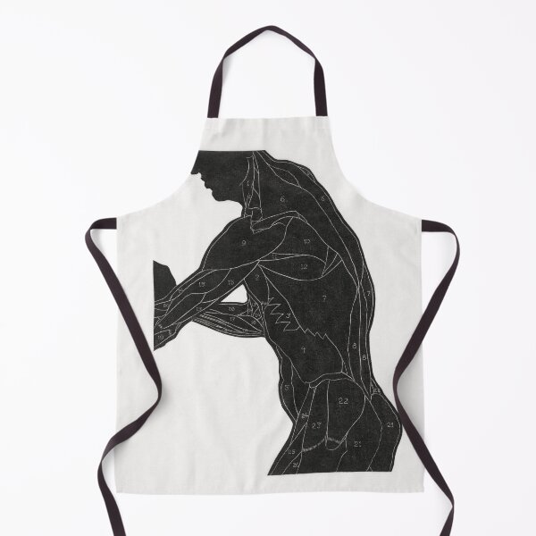 Item preview, Anatomical study of a man's lateral and arm muscles in silhouette (1906–1945) by Reijer Stolk designed and sold by Designedbysm.