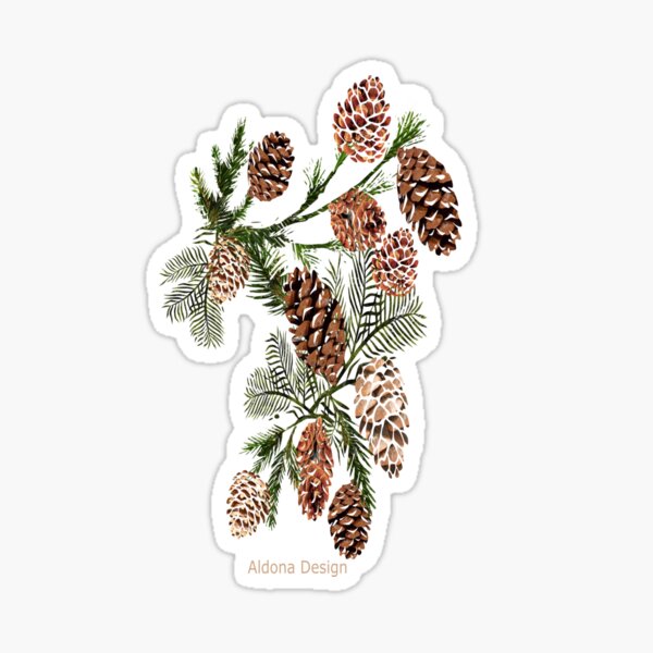 Pine cones best selling Sticker