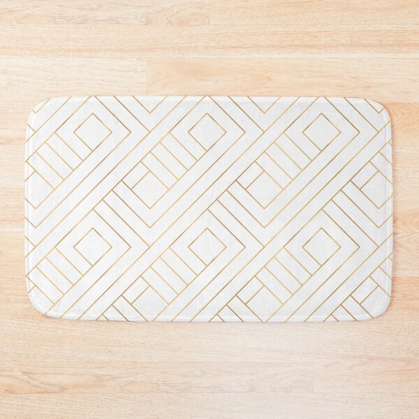 Item preview, Elegant Gold Geometric Pattern With Gold Shimmer On White designed and sold by Vic Torys ☆.