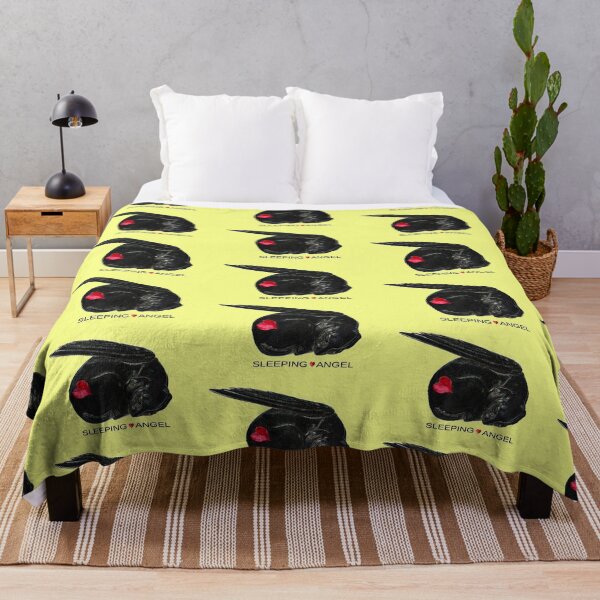 Item preview, Be Protected Black Winged Dog With Red Heart Sleeping Dog Angel 2 designed and sold by SpiritGifts.