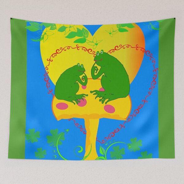 Item preview, Two Frogs on a Mushroom Think About It designed and sold by EdwardMonet.