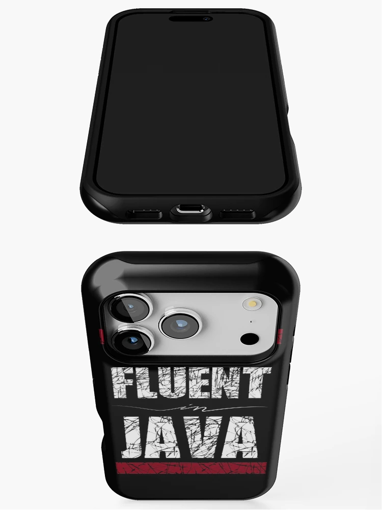 Thumbnail 3 of 4, iPhone Case, I Am Fluent In Java designed and sold by FoxCodeCreation.