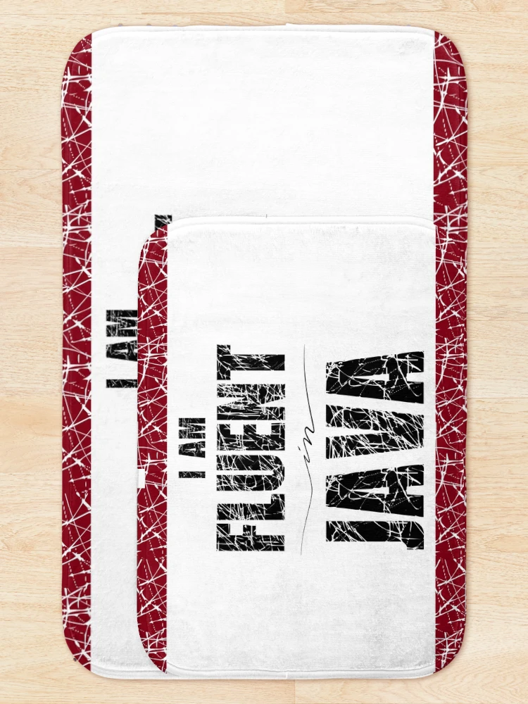 Thumbnail 5 of 6, Bath Mat, I Am Fluent In Java designed and sold by FoxCodeCreation.