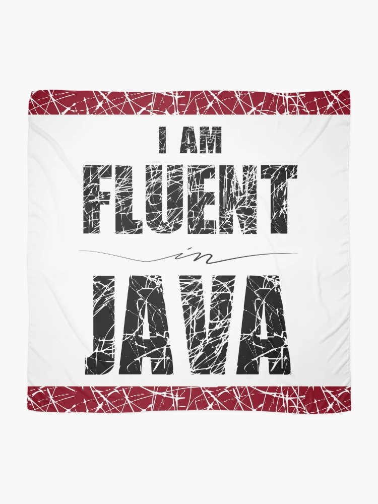 Thumbnail 2 of 3, Scarf, I Am Fluent In Java designed and sold by FoxCodeCreation.