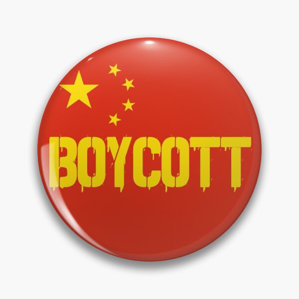 Item preview, Boycott China Flag and Writing Design designed and sold by BunchOfWords.