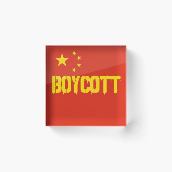 Item preview, Boycott China Flag and Writing Design designed and sold by BunchOfWords.