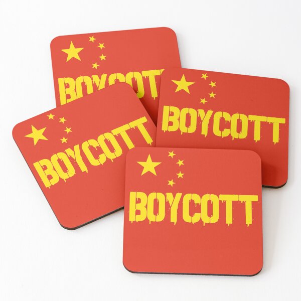 Item preview, Boycott China Flag and Writing Design designed and sold by BunchOfWords.