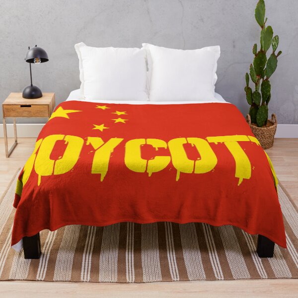 Item preview, Boycott China Flag and Writing Design designed and sold by BunchOfWords.
