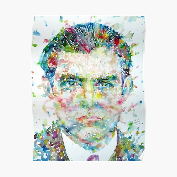 "ERNEST HEMINGWAY watercolor portrait.4" Poster for Sale by lautir