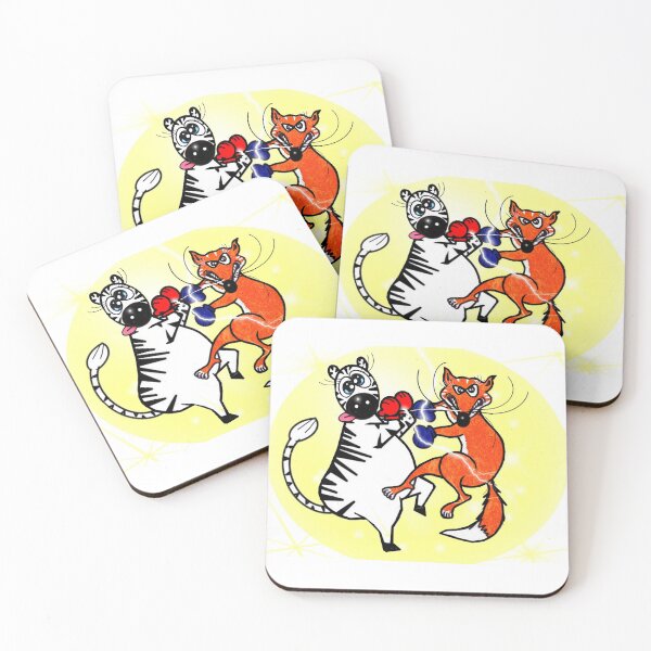 Item preview, boxing zebra vs fox  designed and sold by Shirley cute art .
