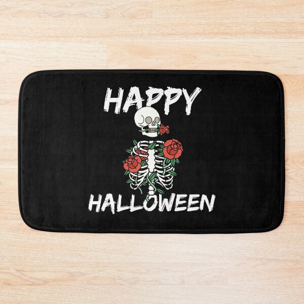 Item preview, Skeleton Red Rose Flower Happy Halloween designed and sold by HappyBright.