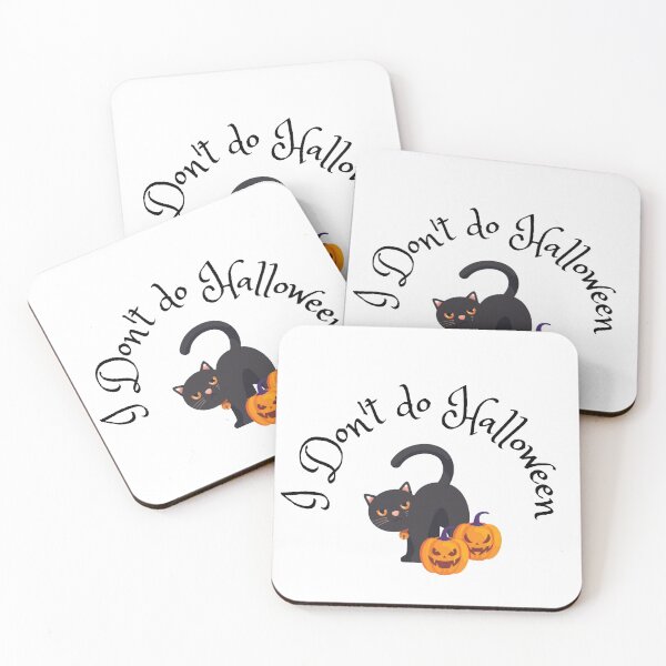 Item preview, Funny "I Don't do Halloween" cat  designed and sold by Glow & Grit – a mix of softness and edge.