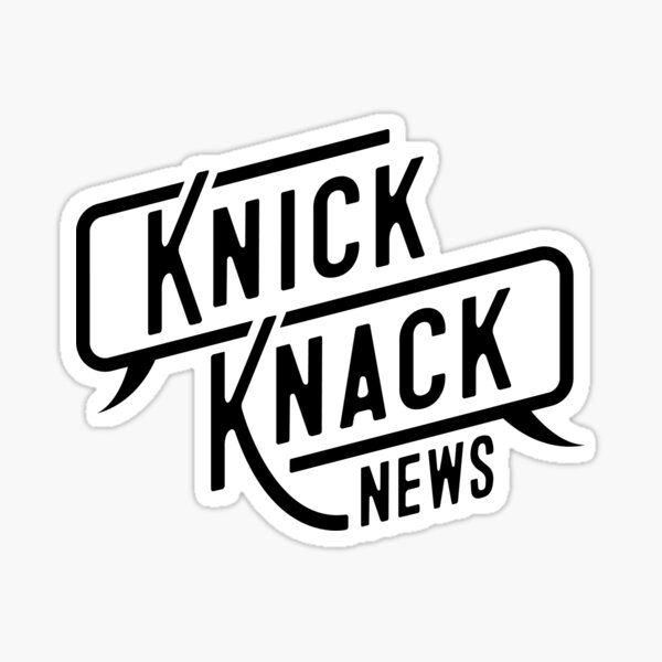 Knick Knack News Logo - Black Sticker
