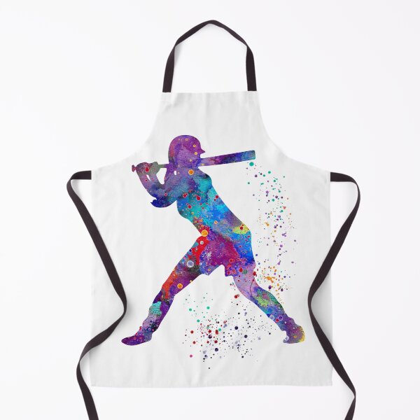 Item preview, Baseball Batter Girl Watercolor Silhouette designed and sold by LotusGifts.