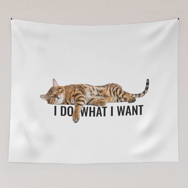 Item preview, I Do What I Want Funny Cat Pet Lover designed and sold by Riklamcreative.