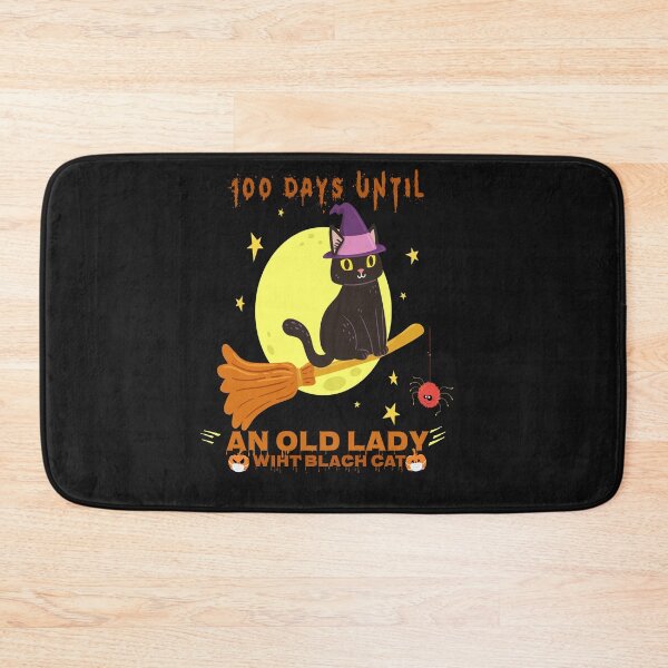 Item preview, AN OLD LADY CAT 100 DAYS UNTIL HALLOWEEN HAPPY HALLOWEEN  designed and sold by youssef nouree ⭐ ⭐ ⭐ ⭐ ⭐.