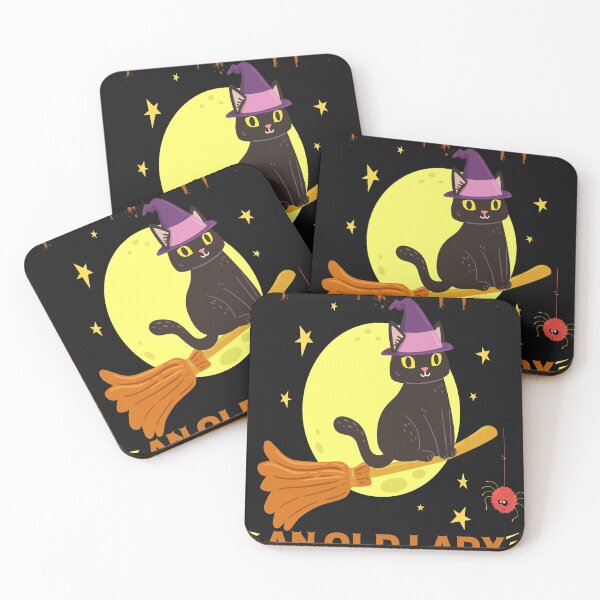 Item preview, AN OLD LADY CAT 100 DAYS UNTIL HALLOWEEN HAPPY HALLOWEEN  designed and sold by youssef nouree ⭐ ⭐ ⭐ ⭐ ⭐.