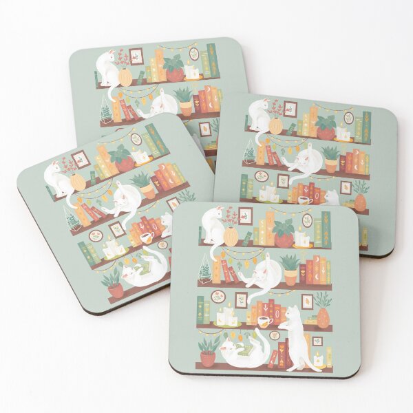 Item preview, Library cats 2020 - light sage morning  designed and sold by Elenanaylor.