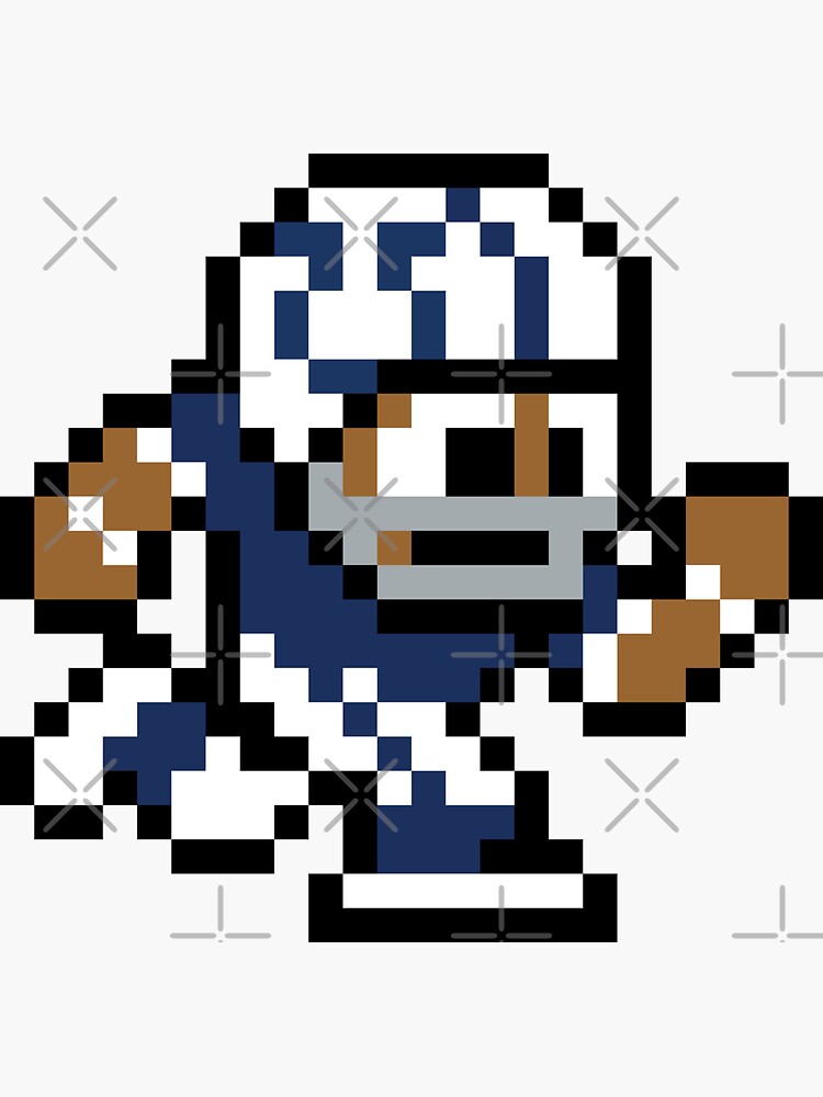 Indianapolis Colts 8 bit Tecmo Bowl Logo Vinyl Decal Sticker 10