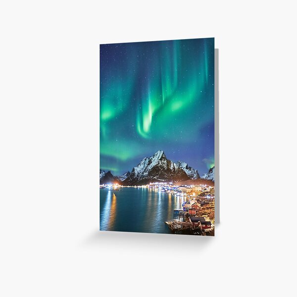 Wee Blue Coo CARD GREETING GIFT PHOTO SKYSCAPE SPACE NORTHERN LIGHTS AURORA BOREALIS 