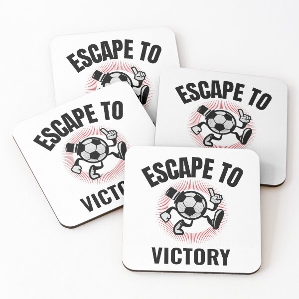 Item preview, Escape To Victory Funny Running Soccer ball design designed and sold by jtancrum61.