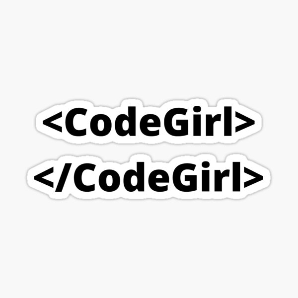 Code Girl Sticker