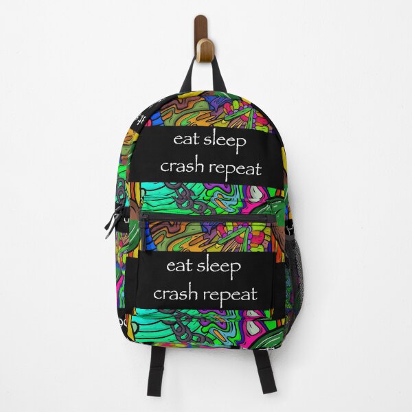 Item preview, eat sleep crash repeat designed and sold by sarina G.
