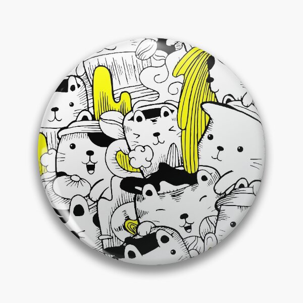 Item preview, Patrón de gato negro y amarillo designed and sold by iDesignKing.