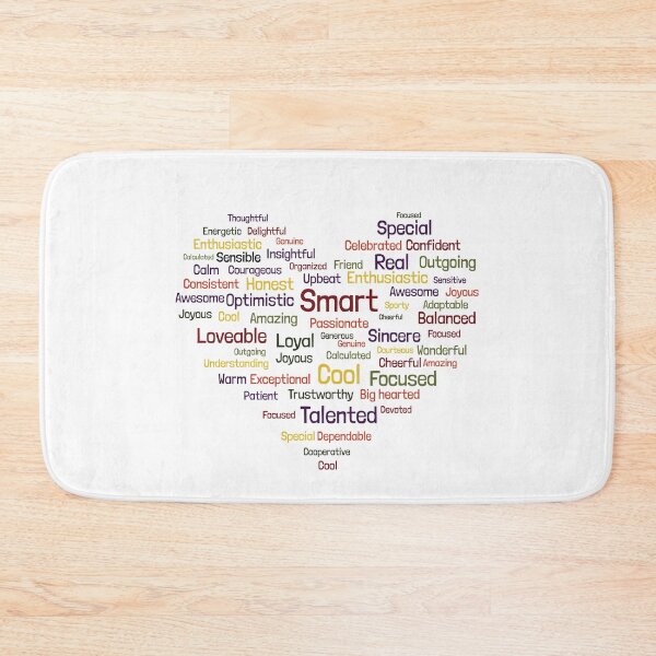 Item preview, Heart of Compliments - Word collage design multicolor designed and sold by Crafteez.