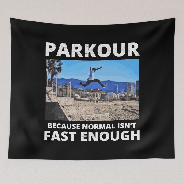 Item preview, Parkour Free Running Runner Traceur Funny Saying designed and sold by CuteDesigns1.