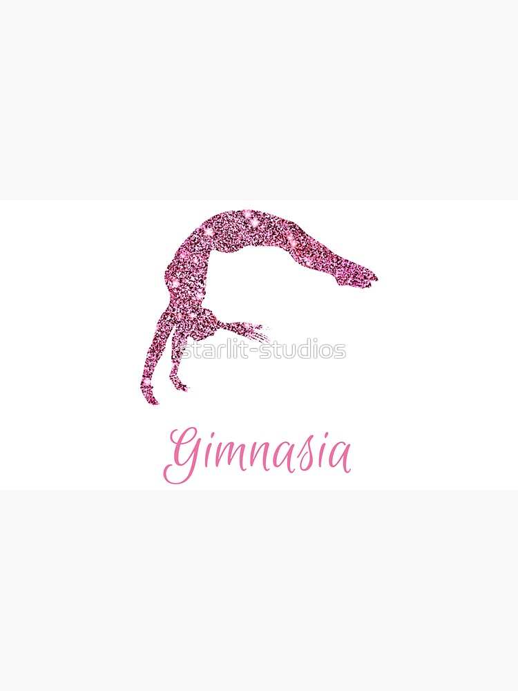 "Gimnasia (Gymnastics in Spanish) Pink Shimmer Power Tumbling " Cap for