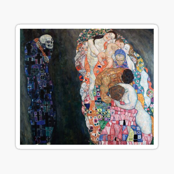 Artikel-Vorschau von Gustav Klimts Tod und Leben (1910-1915) berühmtes Gemälde, designt und verkauft von BeardedTree.