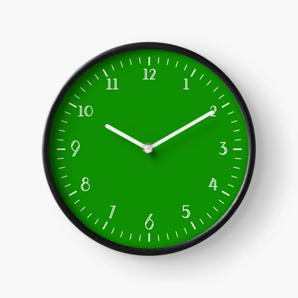 OFF-WHITE Wall Clock White/Green Fluo