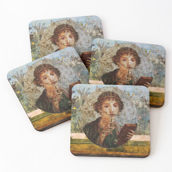 Item preview, ANTIQUE ROMAN WALL PAINTING POMPEII SAPPHO Flower Garden Flying Birds ,Quince ,Apple Trees  designed and sold by BulganLumini.