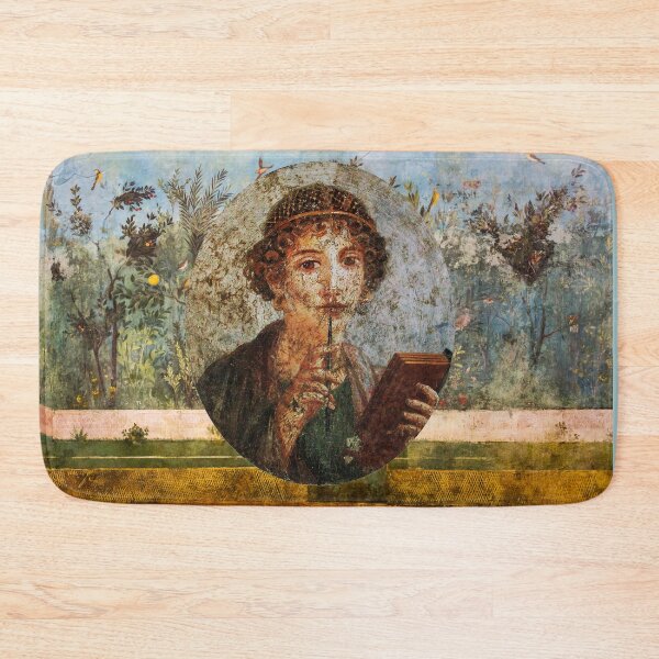 Item preview, ANTIQUE ROMAN WALL PAINTING POMPEII SAPPHO Flower Garden Flying Birds ,Quince ,Apple Trees  designed and sold by BulganLumini.