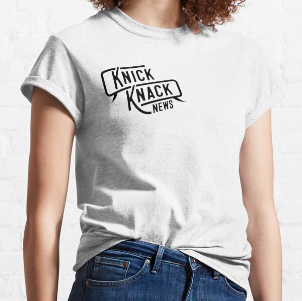 Knick Knack News Logo - Black (Small) Classic T-Shirt