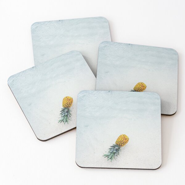 Item preview, Beautiful beach scene with floating pineapple design. designed and sold by cabgodfrey.