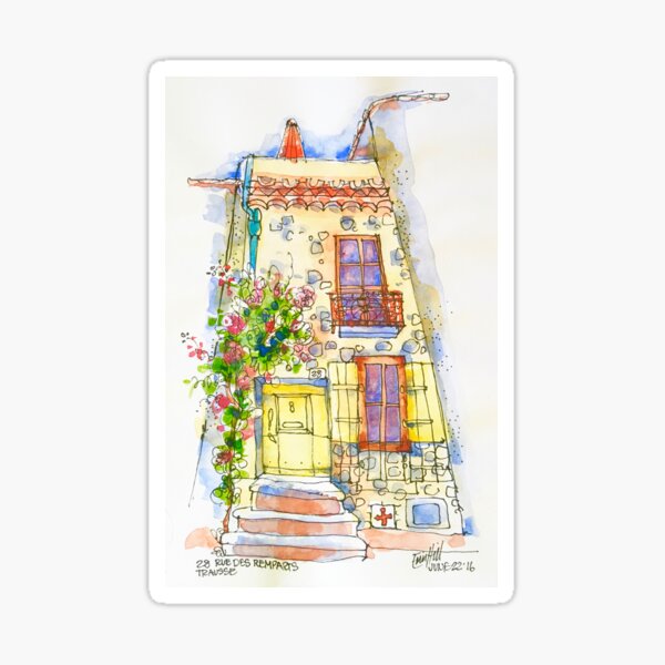 28 Rue des Remparts, Trausse Minervois Sticker