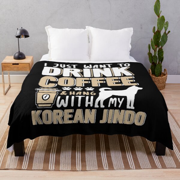 Item preview, Coffee and Korean Jindo designed and sold by EasyPrintGift.