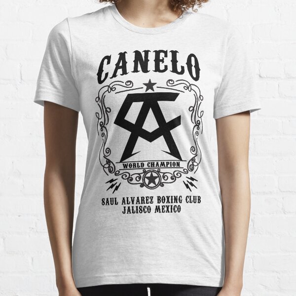 New SAUL ALVAREZ CANELO Boxing Logo Champion Men's Black T-Shirt Tee size S-5XL 