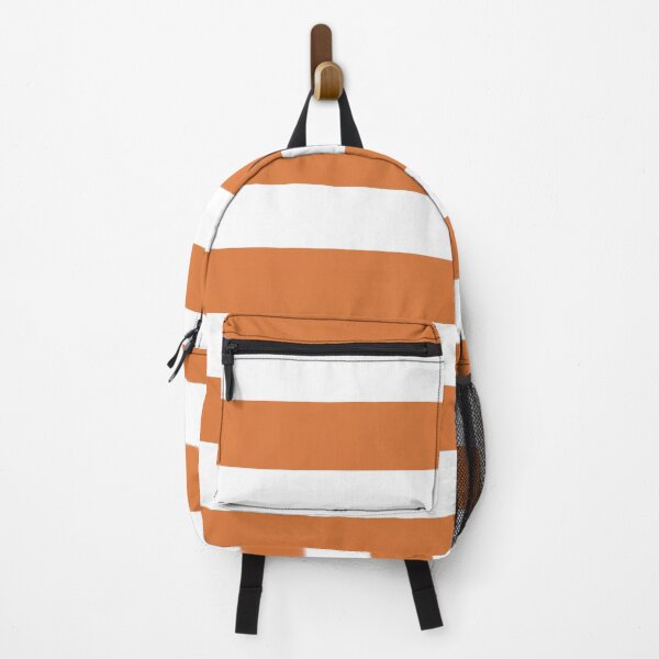 Item preview, Orange and White Horizontal Stripe Pattern 2022 Spring / Summer Trending Color - Hue - Shade Pantone Orange Ochre 16-1253 designed and sold by ColorOfTheYears.