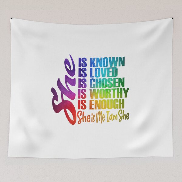 Item preview, She is Known Loved, Chosen, Worthy, Enough, She is me and I and I am She designed and sold by boopsblunt.