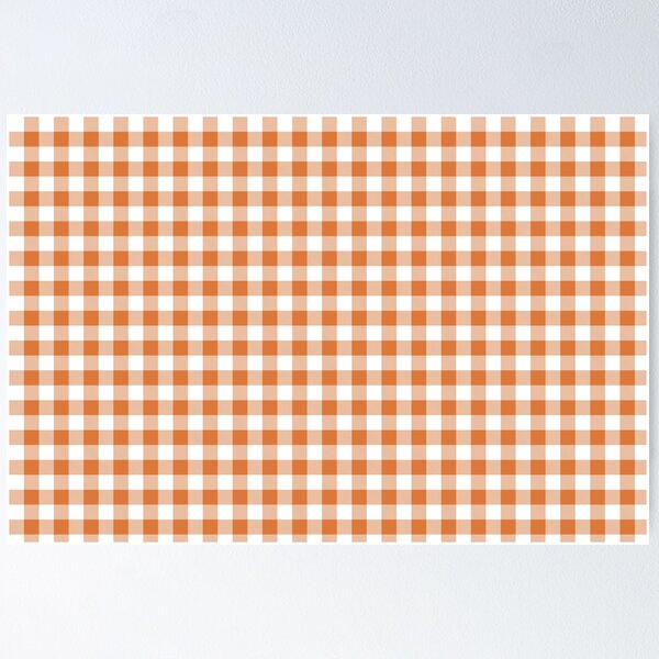 Item preview, Orange and White Buffalo Plaid Pattern 2022 Spring / Summer Trending Color - Hue - Shade Pantone Orange Ochre 16-1253 designed and sold by ColorOfTheYears.